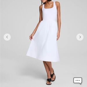 SPANXsmooth Jersey Scoop Neck Tank Midi Dress in white